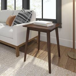 Plank+Beam - Mid-Century Modern Square Side Table (20in x 20in / 510mm x 510mm) - Walnut