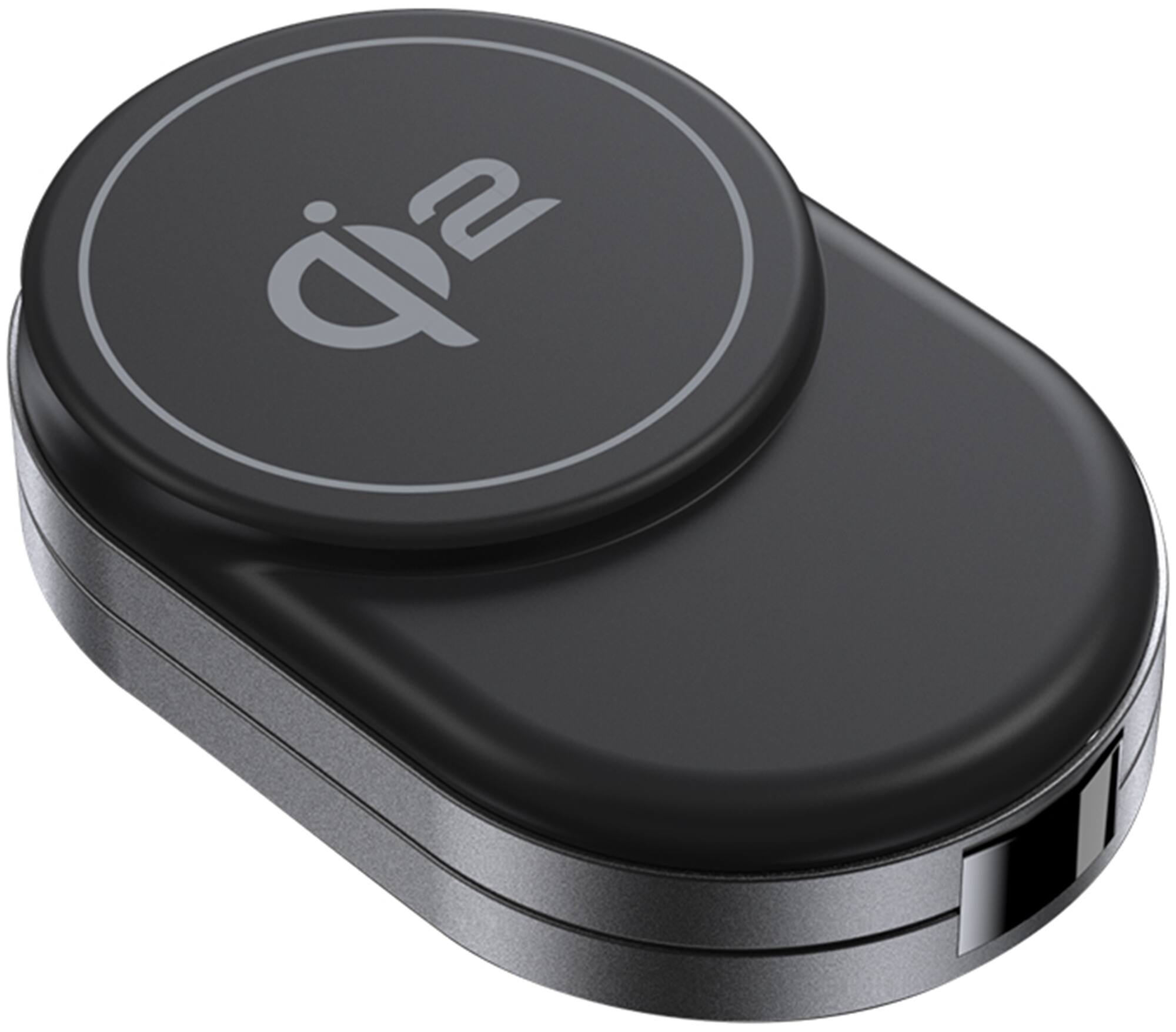 Alt View 1. Zike - 3-in-1 Qi2 15W Wireless Charger Station, Foldable Charger for iPhone 16/15/14/13/12 Series, Apple Watch and AirPods - Gray.