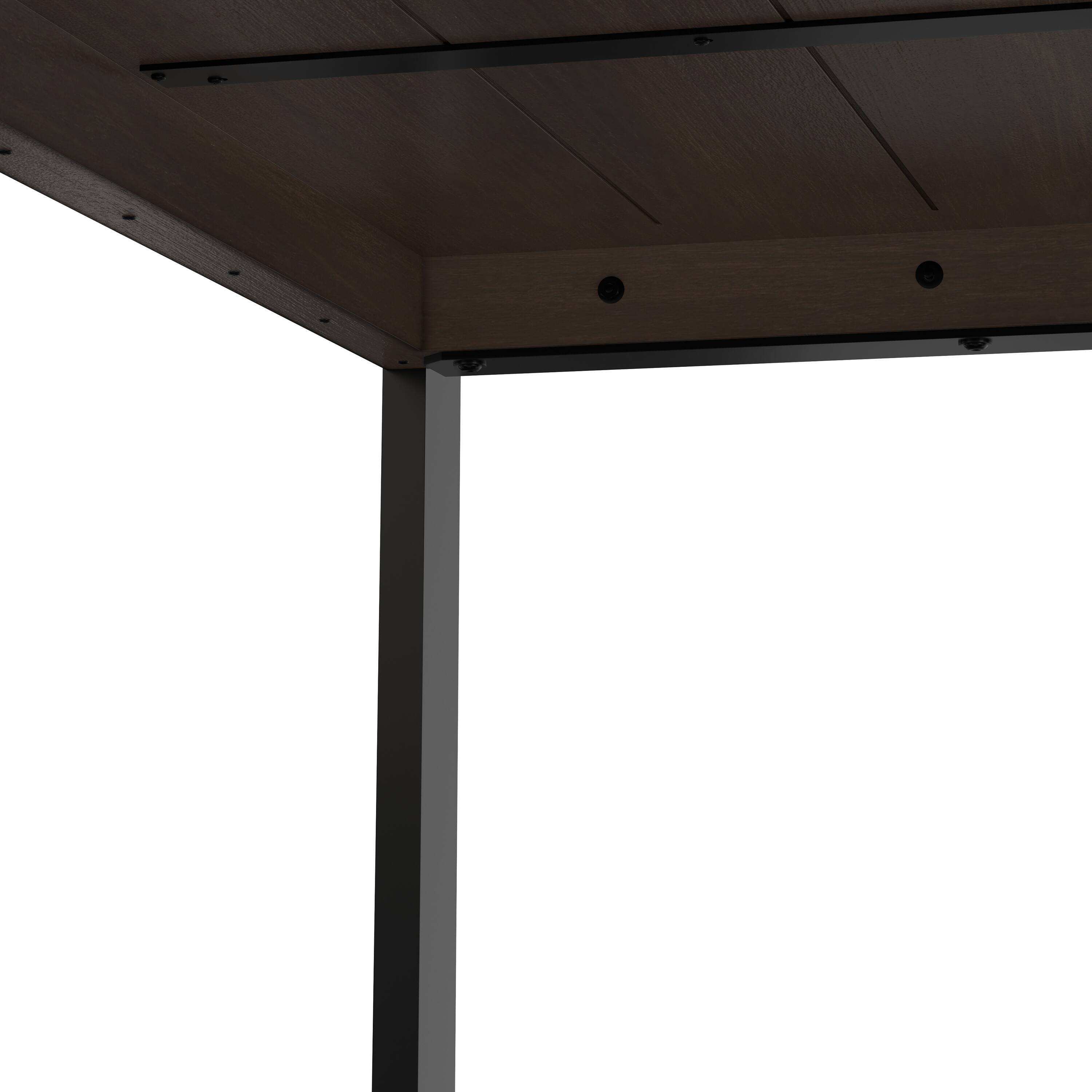 Alt View 7. Simpli Home - McKenzie 66 inch x 40 inch Rectangle Modern Industrial Dining Table in Smoky Grey - Smoky Grey.