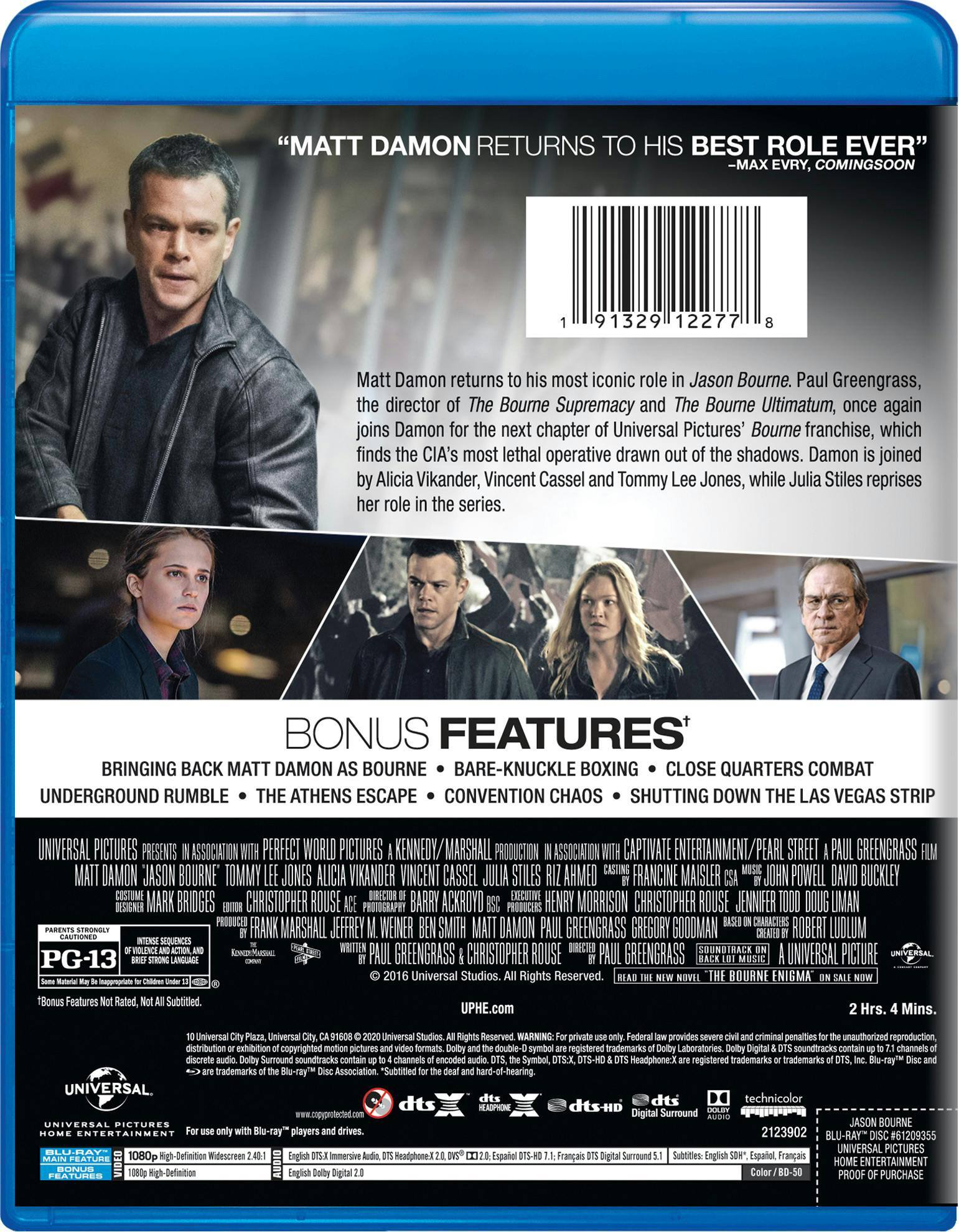 Angle. Jason Bourne (Blu-ray New Box Art) [Blu-ray].