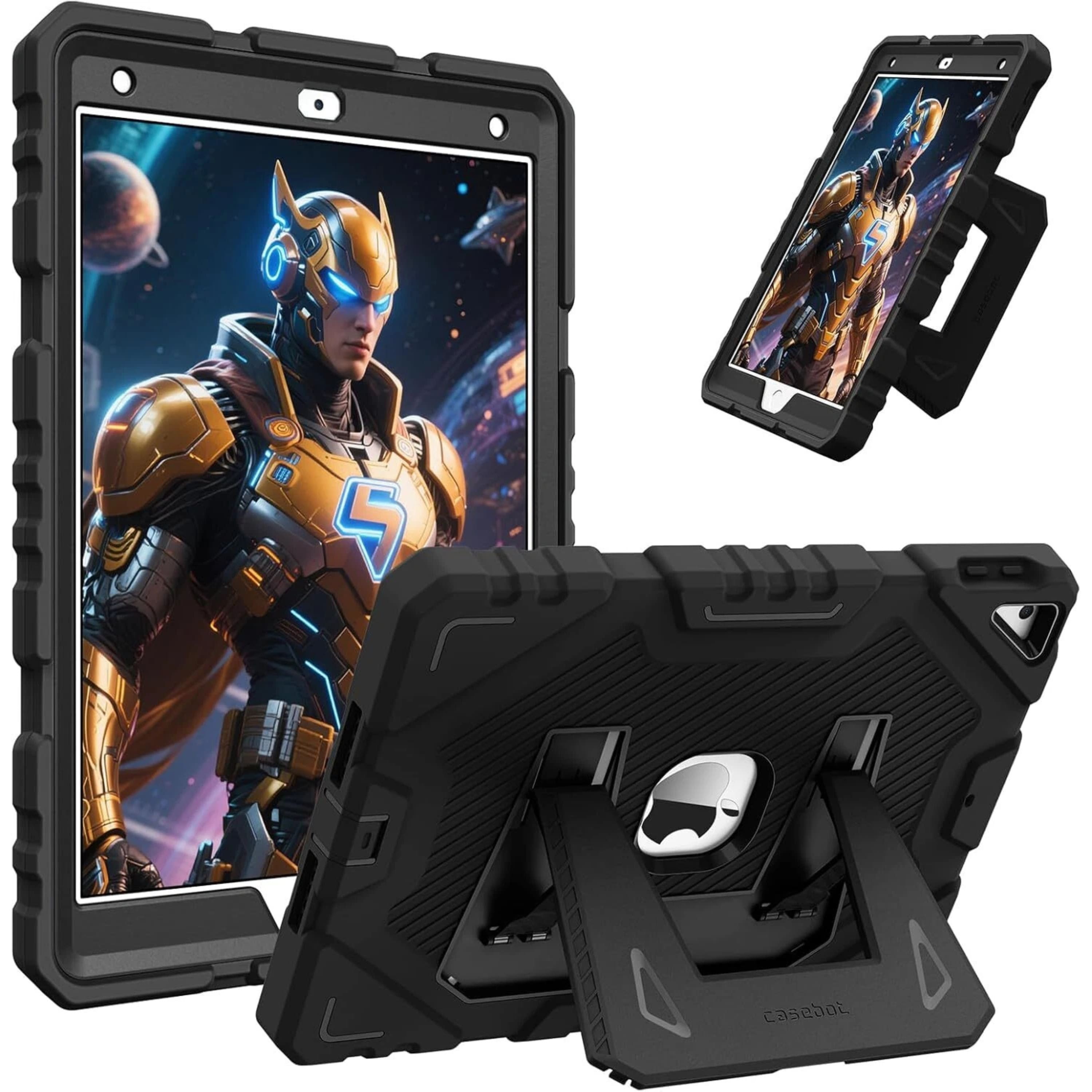 Kitcheniva - Kids Shockproof Case For iPad 9th 8th 7th Gen 10.2 Inch Full Body Protection - Black