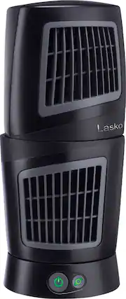 Front. Lasko - 3- Speed Twist-Top Tower Fan - Black.