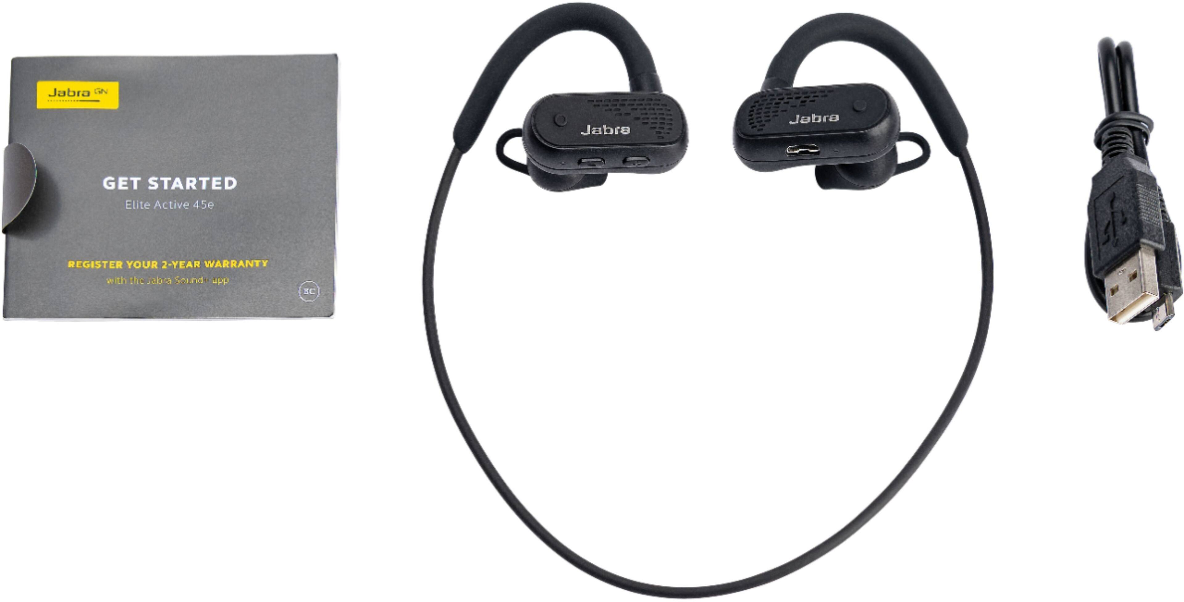 Alt View 12. Jabra - Elite Active 45e Wireless In-Ear Headphones - Black.