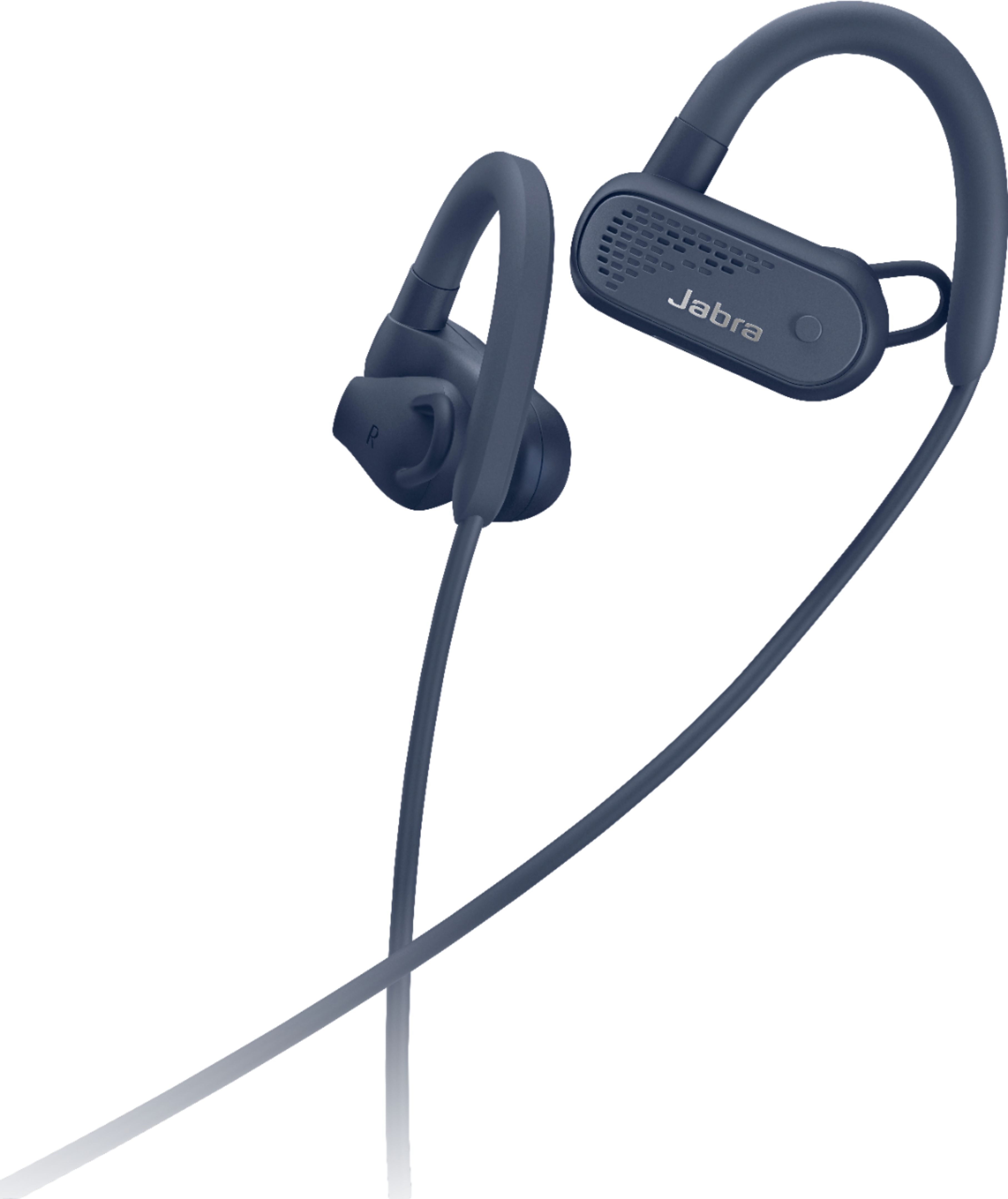 Left View: Jabra - Elite Active 45e Wireless In-Ear Headphones - Navy