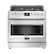 Front. Fulgor Milano - 4.4 Cu. Ft. Freestanding Gas Convection Range - Stainless steel.