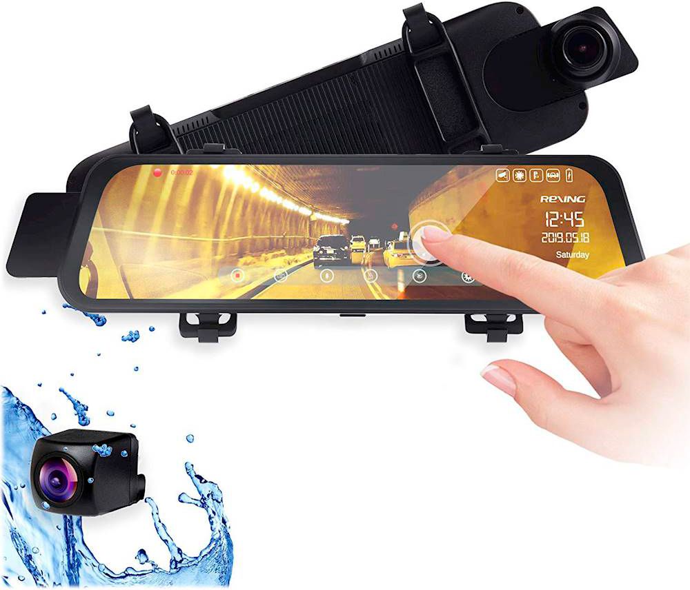 Rexing M1 1296P Mirror Front and Rear Dash Cam Black M1 - Best Buy