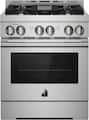 JennAir - 30 in. Wide 4 burner RISE 4.1 Cu. Ft. Self-Cleaning Freestanding Gas Convection Range - Stainless Steel