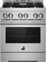 JennAir - RISE 4.1 Cu. Ft. Self-Cleaning Freestanding Gas Convection Range - Stainless steel - Front_Zoom