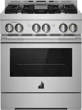 JennAir - RISE 4.1 Cu. Ft. Self-Cleaning Freestanding Gas Convection Range - Stainless Steel