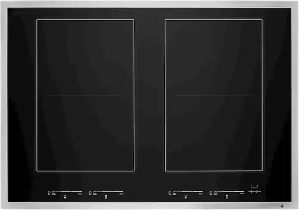 Front. JennAir - 30" Built-In Electric Induction Cooktop - Black.