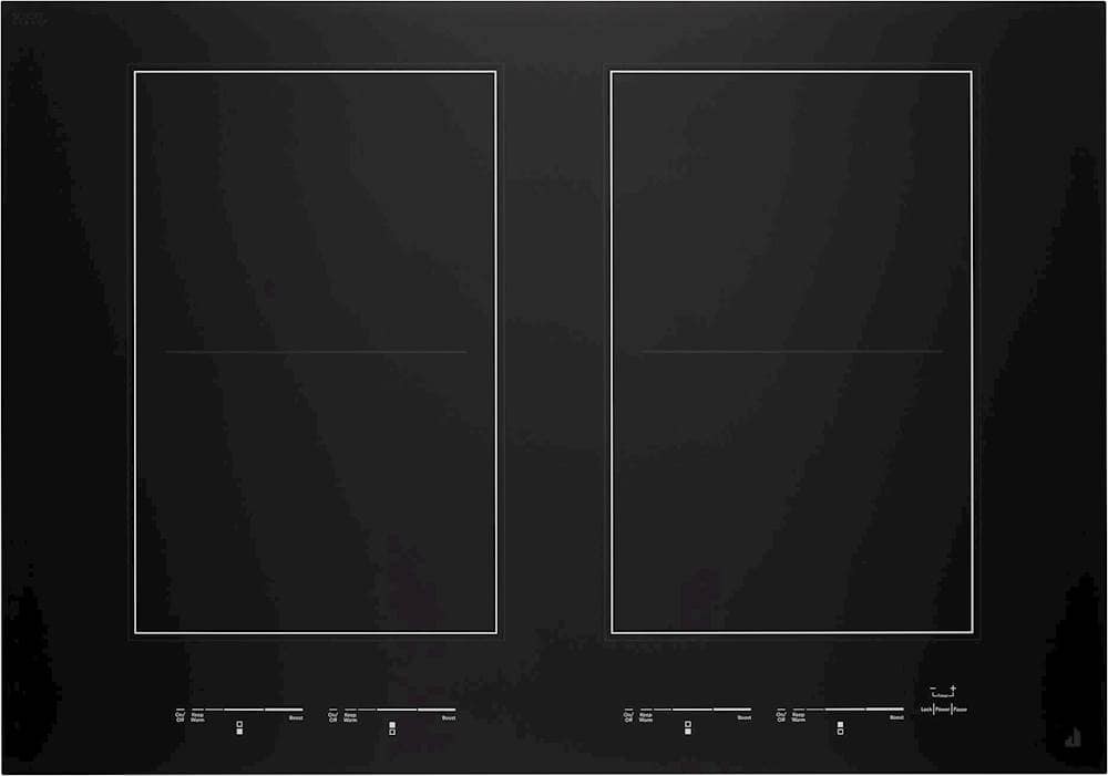 Front. JennAir - Oblivion Glass 30" Built-In Electric Induction Cooktop - Black.