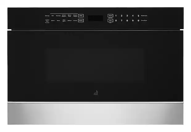 Front. JennAir - NOIR 1.2 Cu. Ft. Built-in Microwave Drawer - Floating Black Glass.