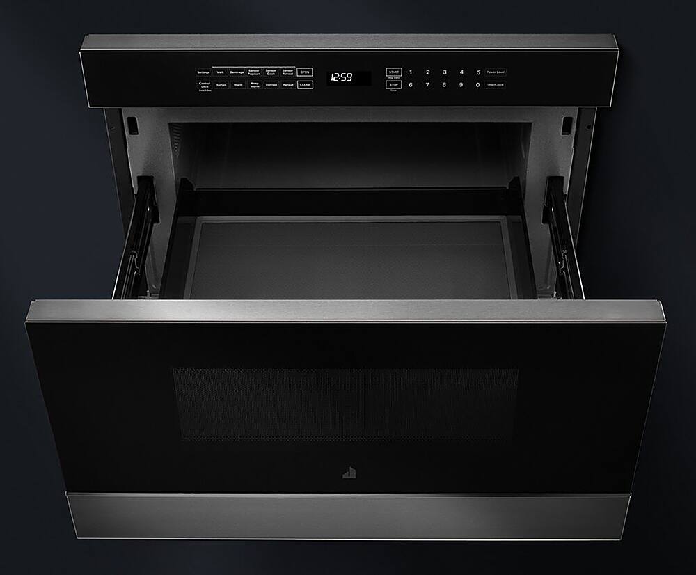 Alt View 21. JennAir - NOIR 1.2 Cu. Ft. Built-in Microwave Drawer - Floating Black Glass.