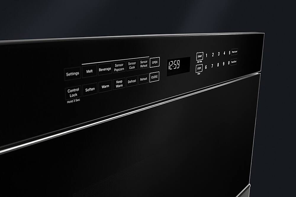 Alt View 24. JennAir - NOIR 1.2 Cu. Ft. Built-in Microwave Drawer - Floating Black Glass.