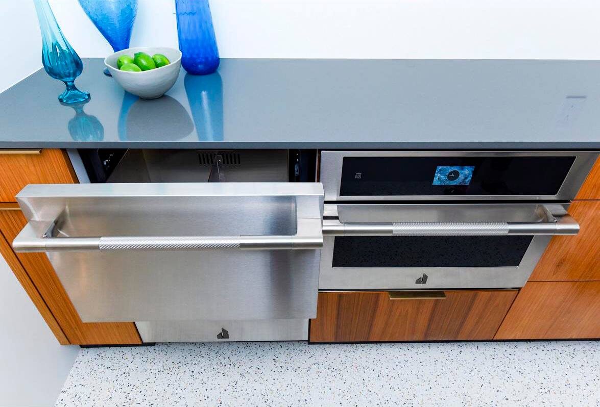 Alt View 14. JennAir - RISE 1.2 Cu. Ft. Built-in Microwave Drawer - Stainless Steel.