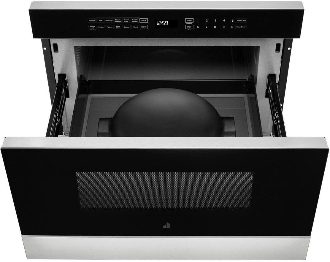 Alt View 11. JennAir - NOIR 1.2 Cu. Ft. Built-in Microwave Drawer - Floating Black Glass.