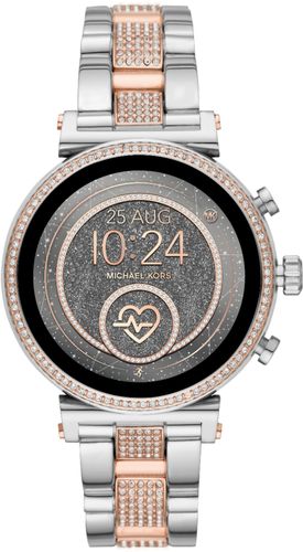 Michael Kors - Gen 4 Sofie Smartwatch 41mm Stainless Steel - Rose and Silver Stainless Steel was $395.0 now $199.0 (50.0% off)