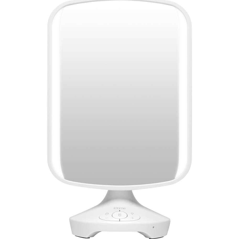 Alt View 11. iHome - 7" x 9" LED Vanity Mirror with Built-in Bluetooth Speaker - White.