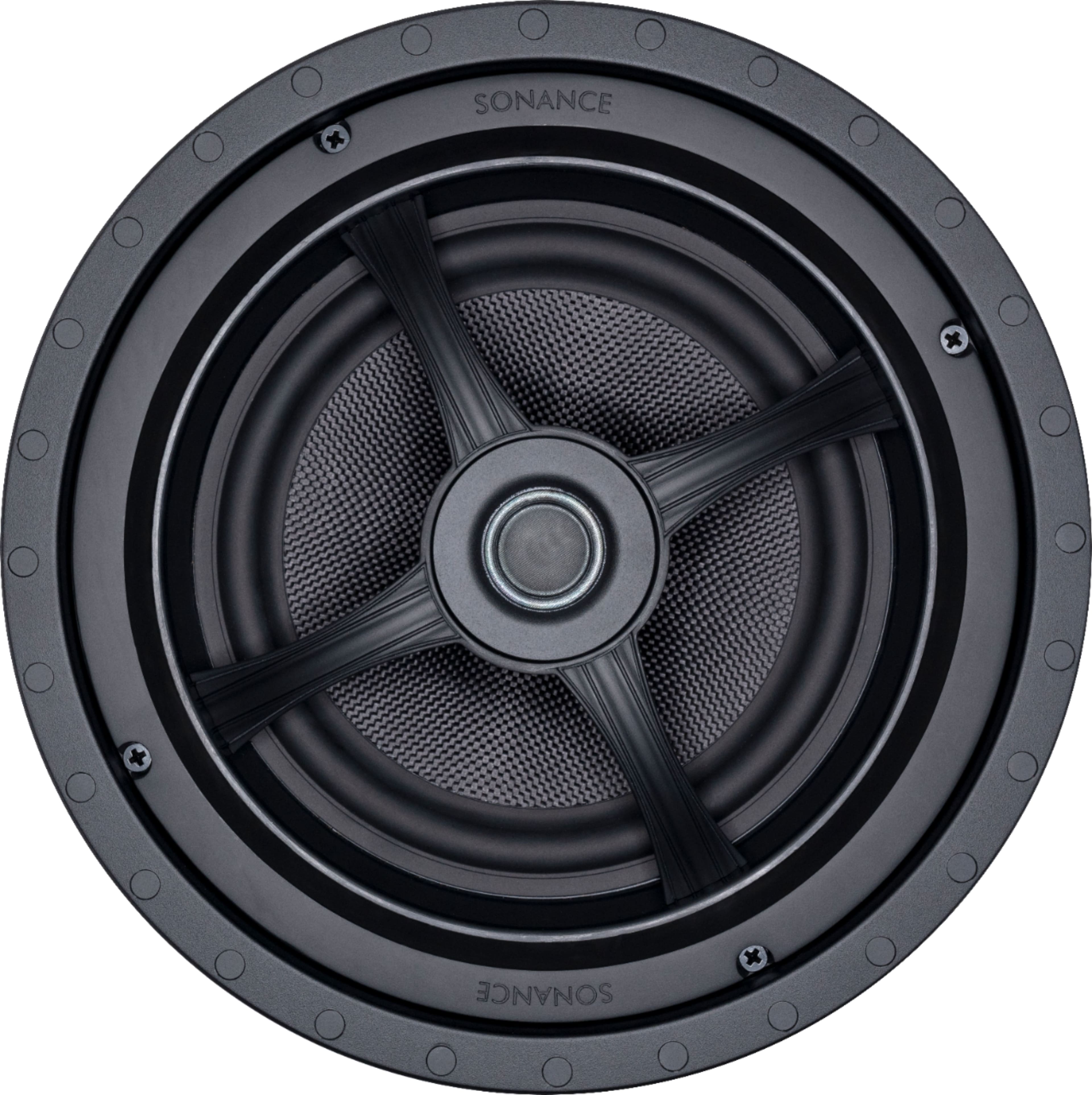 Angle. Sonance - MAG8R - Mag Series 8" 2-Way In-Ceiling Speakers (Pair) - Paintable White.