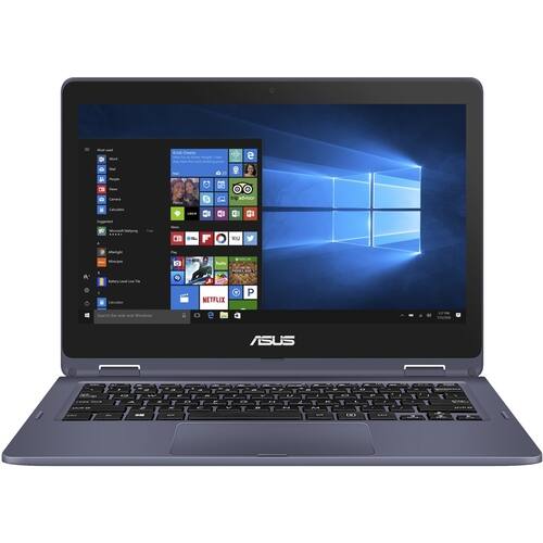 ASUS - Vivobook 2-in-1 11.6" Touch-Screen Laptop - Intel Celeron N3350 - 4GB Memory - 64GB eMMC - Star Grey - Gray-Front_Standard