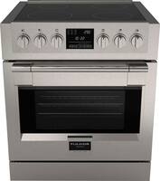 Fulgor Milano - 4.1 Cu. Ft. Self-Cleaning Freestanding Electric Induction Convection Range - Stainless steel - Front_Zoom