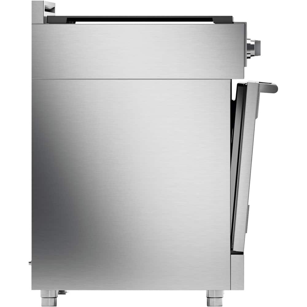 Left View: Fulgor Milano - Pro Range, Induction, 4 Zones, SS, 30in - Stainless steel