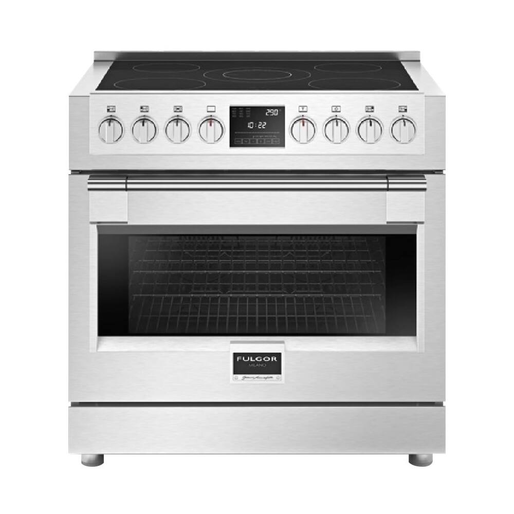 Fulgor Milano - 4.9 Cu. Ft. Self-Cleaning Freestanding Electric Induction Convection Range - Stainless steel - Front_Zoom