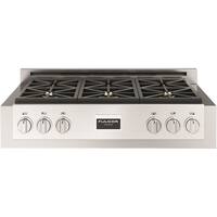 Fulgor Milano - 600 Series 36" Gas Cooktop - Stainless steel - Front_Standard