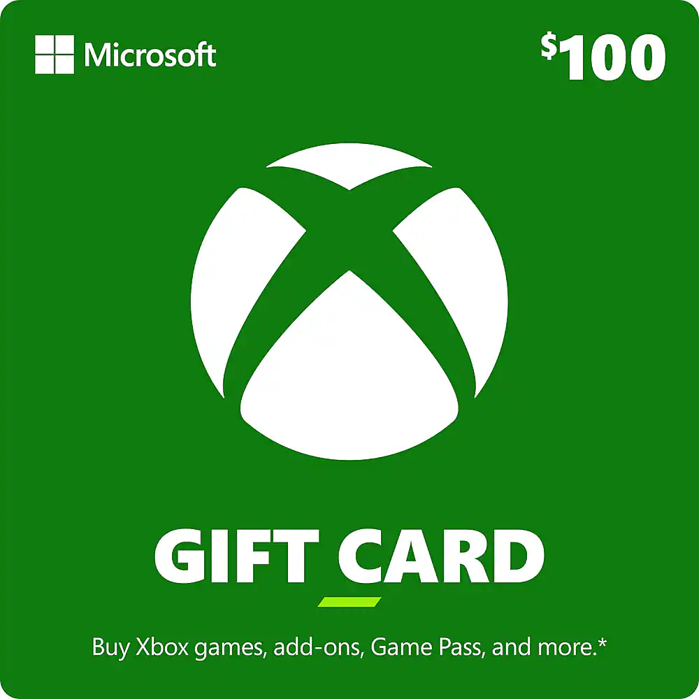 Front. Microsoft - Xbox $100 Gift Card - Green.