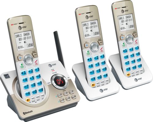  AT&amp;T - AT DL72319 DECT 6.0 Expandable Cordless Phone System with Digital Answering System - White/Champagne