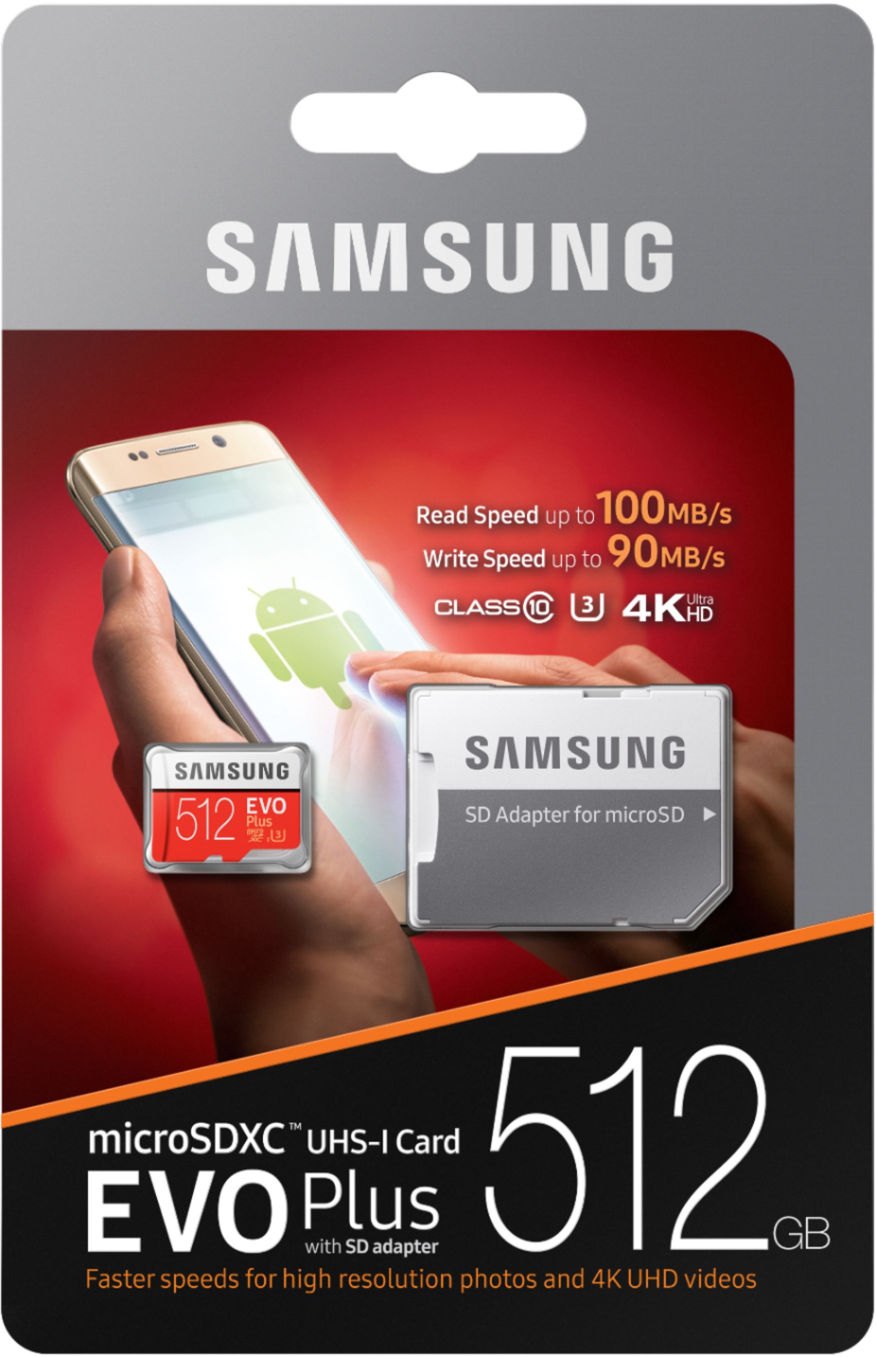 Samsung 512 GB EVO Plus microSDXC Class 10 / UHS-1 Flash Memory Card with  Adapter - Micro Center