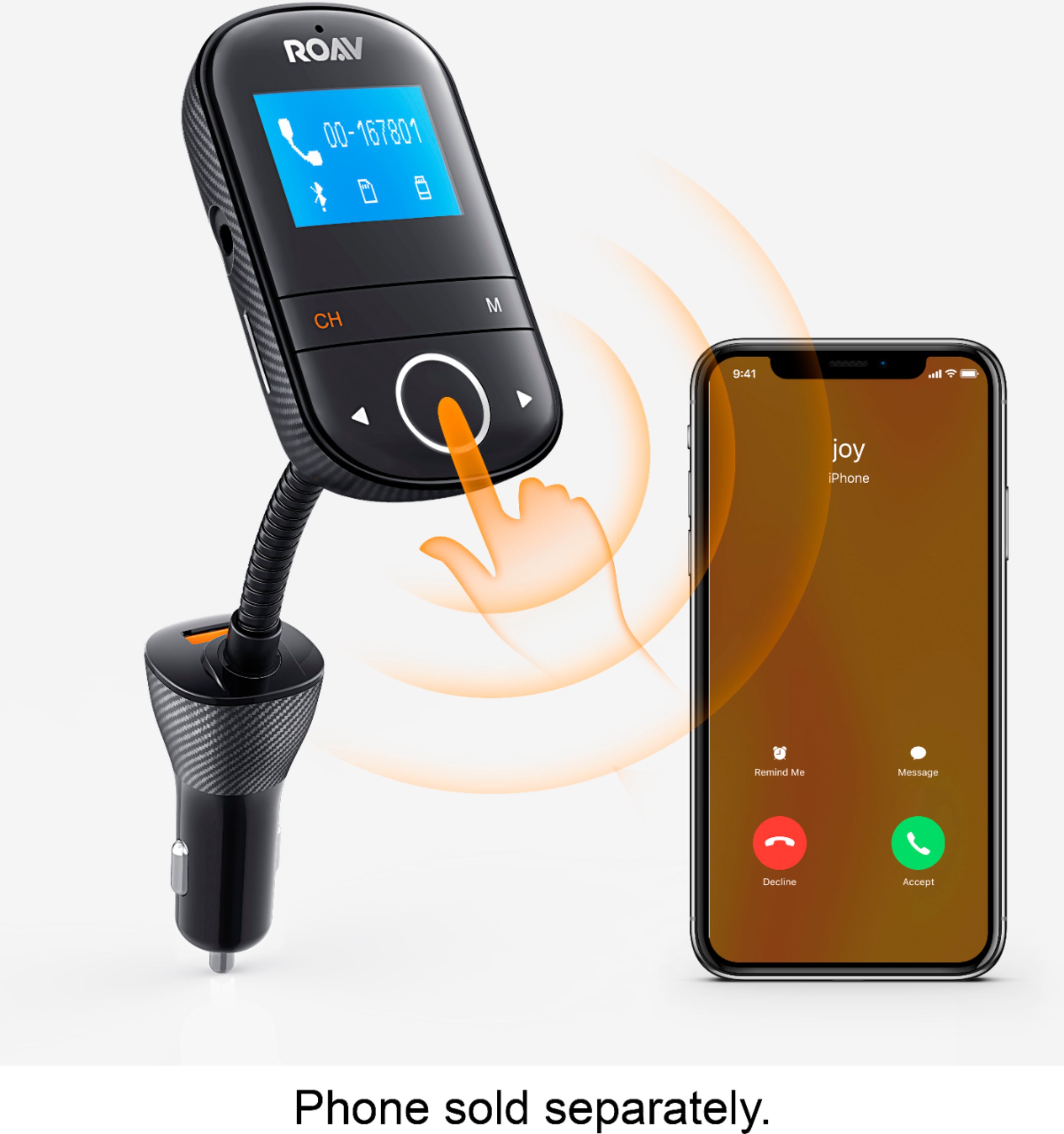 Roav Bluetooth FM Transmitter with Car Charger by Anker