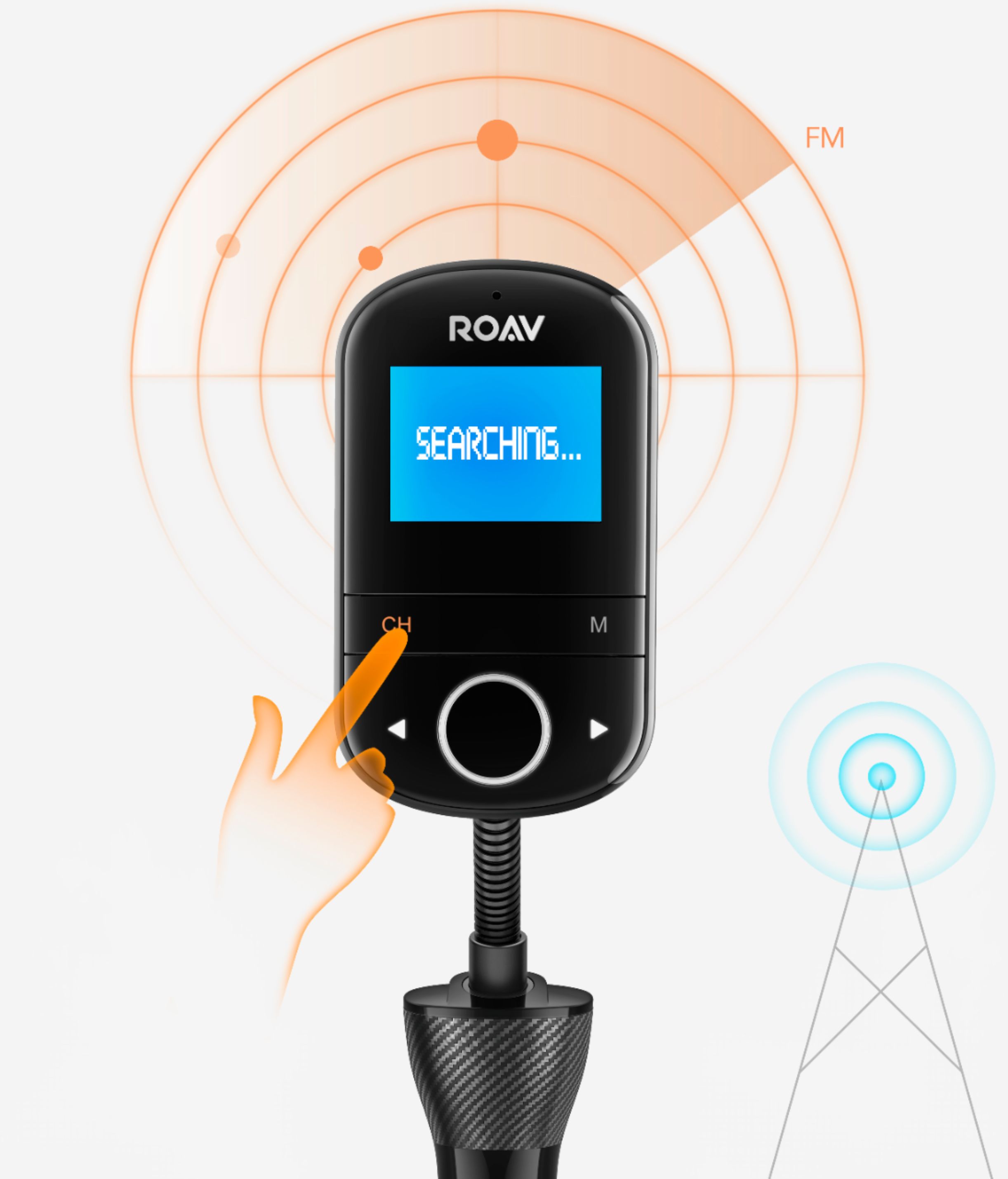 Anker ROAV SmartCharge F3 FM Transmitter Black R5132Z11 - Best Buy