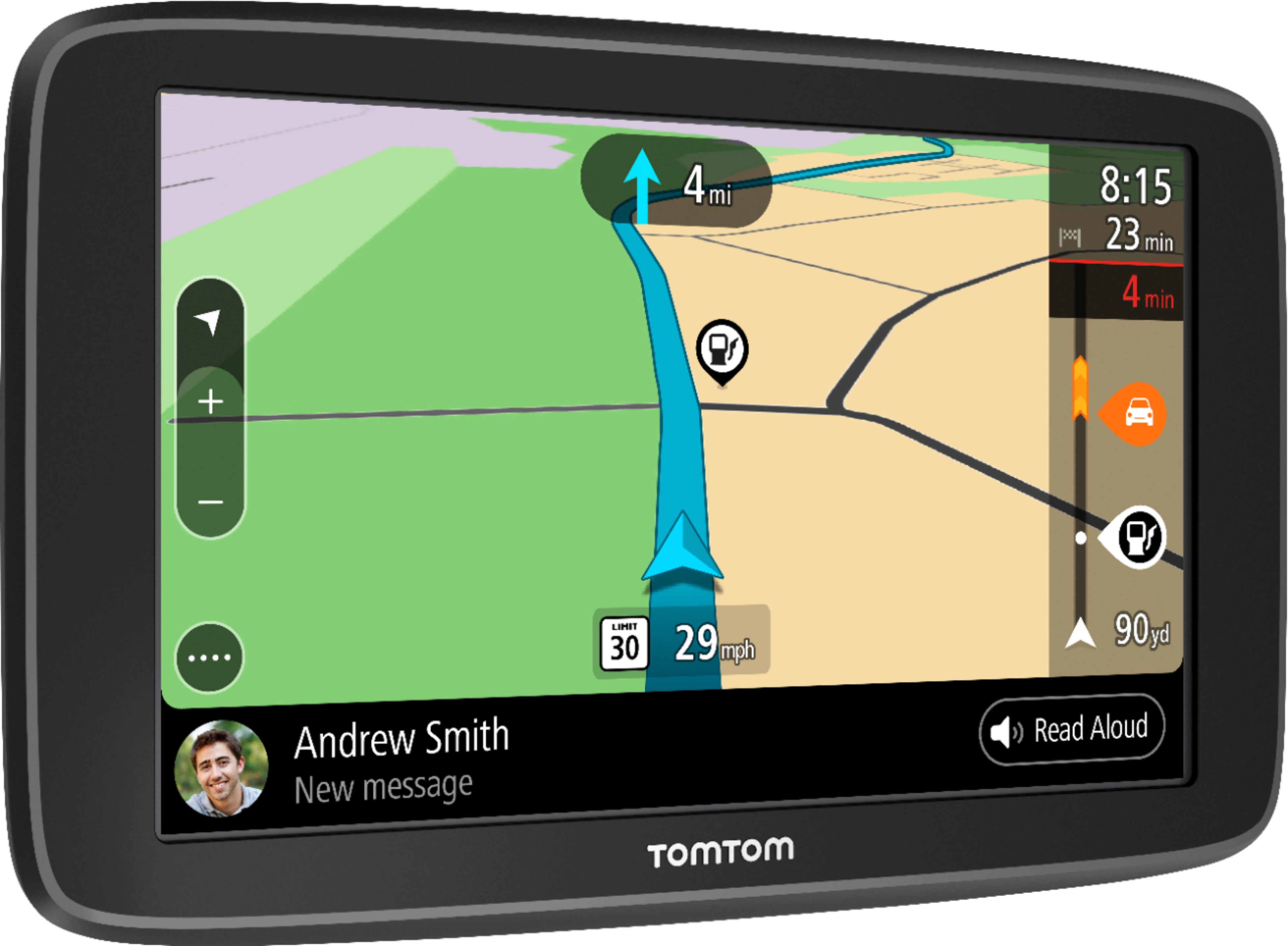 Angle View: TomTom - GO COMFORT 6" GPS with Built-In Bluetooth, Map and Traffic Updates - Black