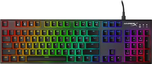 HyperX - Alloy FPS RGB Mechanical Pudding Edition Wired Gaming Kailh Speed Silver Switch Keyboard with RGB Back Lighting - Black