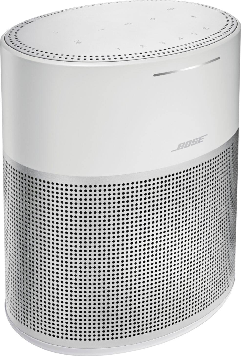 Angle View: Bose - Home Speaker 300 Wireless Smart Speaker with Amazon Alexa and Google Assistant Voice Control - Luxe Silver