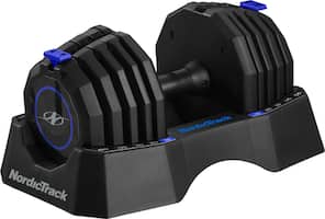 NordicTrack - 50-lb. Adjustable Dumbbell - Black - Front_Zoom