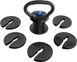 NordicTrack - 20 lb. Adjustable Kettlebell - Black/Blue - Front_Zoom