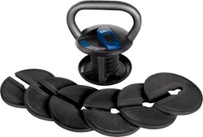 NordicTrack - 40 lb. Adjustable Kettlebell - Black/Silver - Front_Zoom