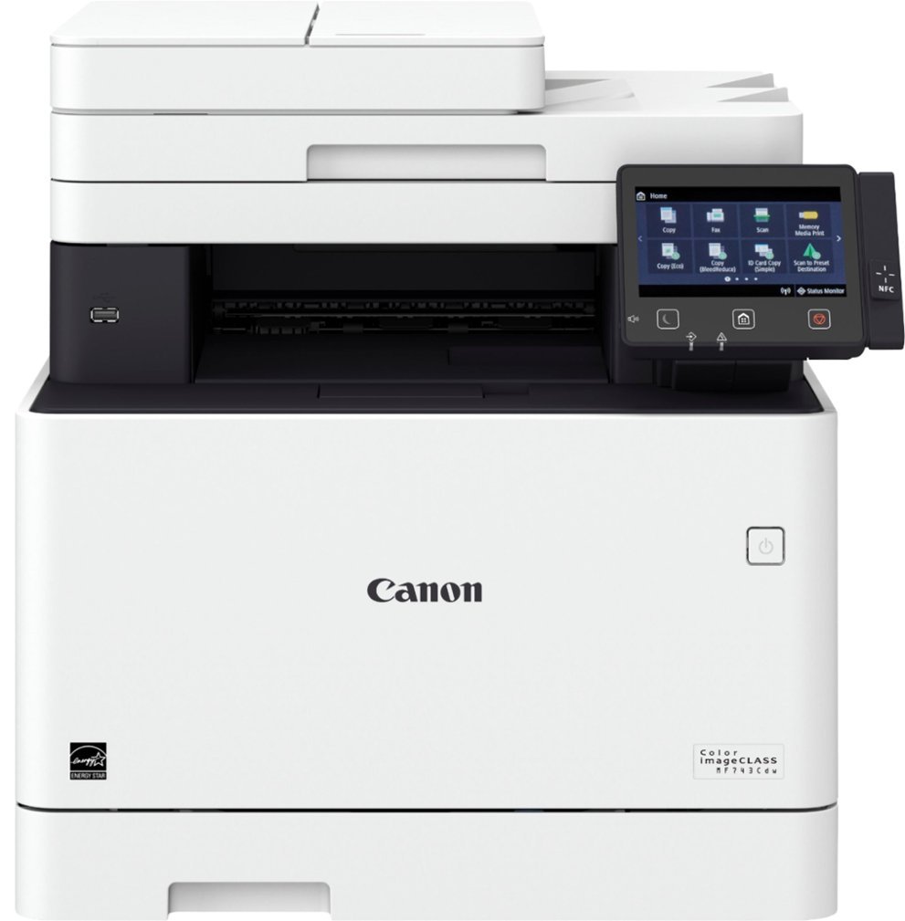 Zoom in on Front Zoom. Canon - imageCLASS MF743Cdw Wireless Color All-In-One Laser Printer - White.