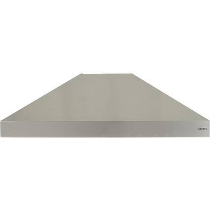 Front. Coyote - 48" Externally Vented Range Hood - Stainless steel.