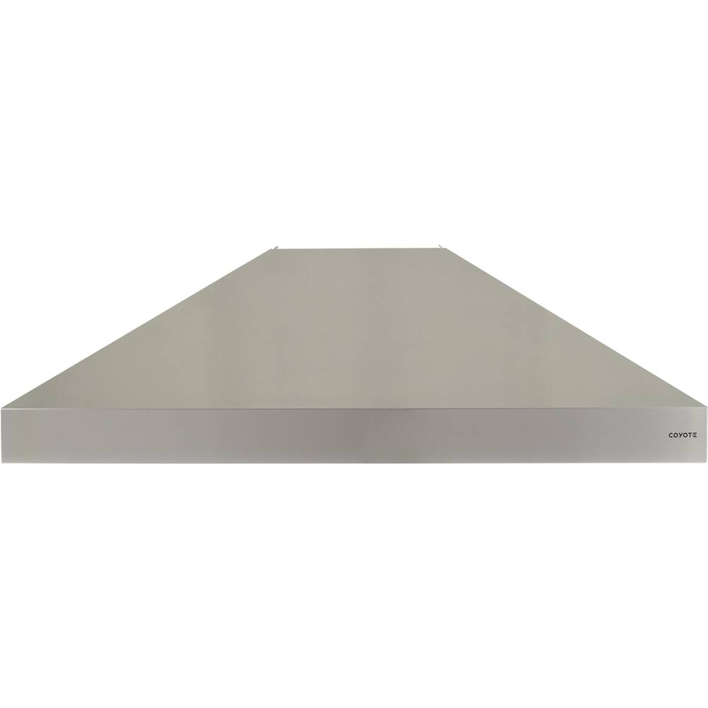 Front. Coyote - 48" Externally Vented Range Hood - Stainless steel.