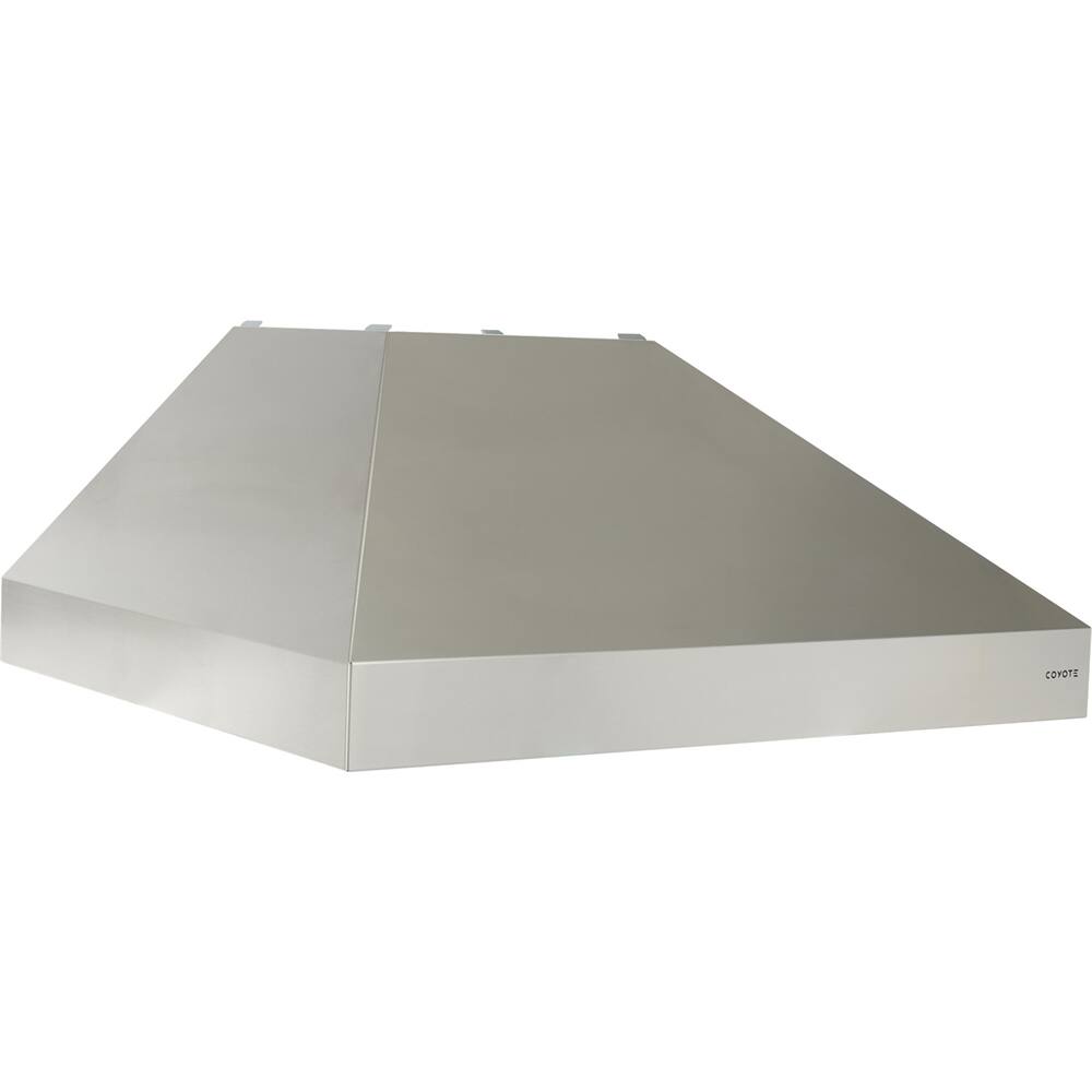 Left. Coyote - 36" Externally Vented Range Hood - Stainless steel.