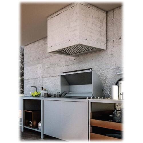 Alt View 11. Coyote - 40" Externally Vented Range Hood - Stainless steel.