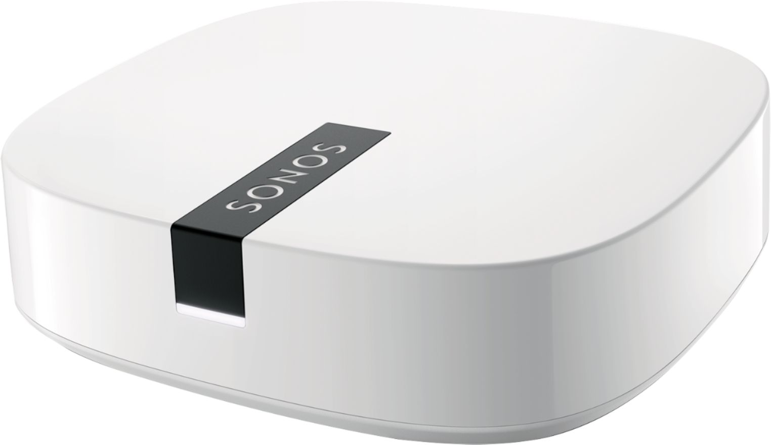 Left View: Sonos - Geek Squad Certified Refurbished Boost Wi-Fi Range Extender - White