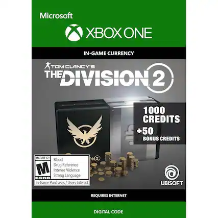 Front. Ubisoft - Tom Clancy's The Division 2 1,050 Premium Credits.