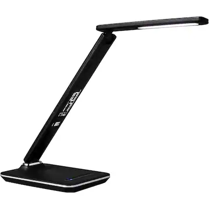Angle. OttLite - Wellness Series Renew LED Desk Lamp with USB Port - Black.