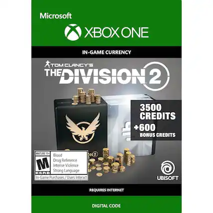 Front. Ubisoft - Tom Clancy's The Division 2 4,100 Premium Credits.