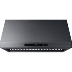 Samsung - Chef Collection 36" Externally Vented Range Hood - Matte black stainless steel - Front_Zoom