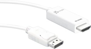 j5create - 4K HDMI DisplayPort Cable - White - Front_Zoom